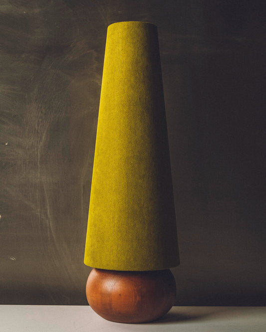 Cone and Sphere Table Lamp - Green