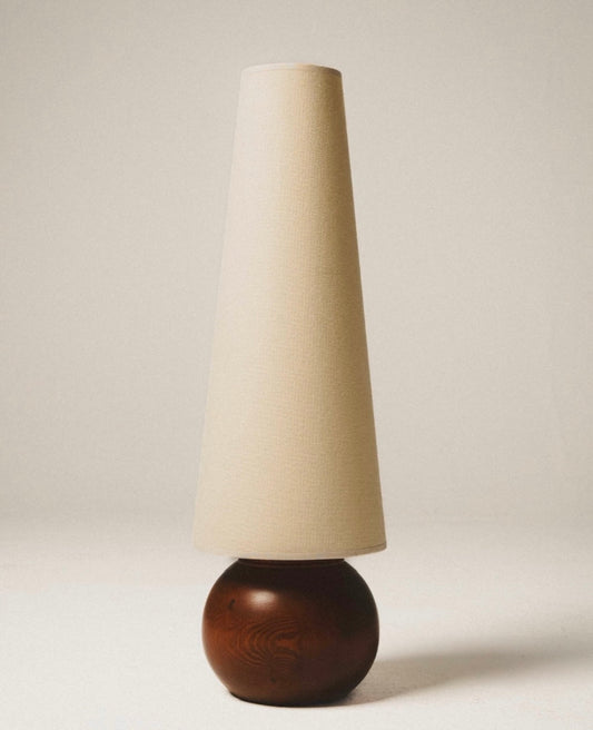 Cone and Sphere Table Lamp - Cream